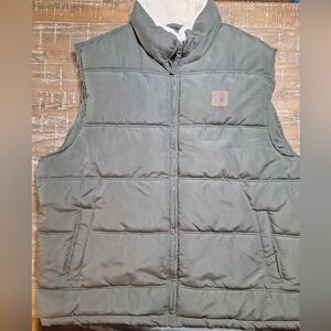 Field & Stream Men's XL Green Puffer Vest with Logo and Soft Colar Outdoor Wear